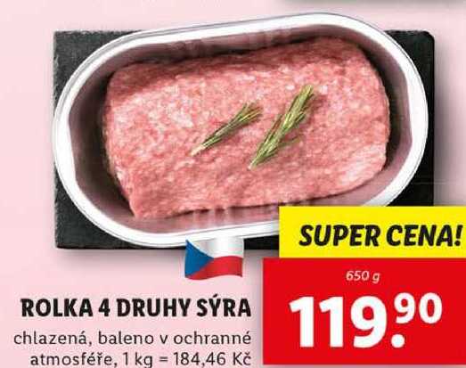ROLKA 4 DRUHY SÝRA, 650 g