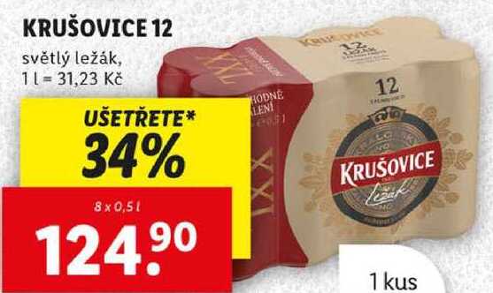 KRUŠOVICE 12, 8x 0,5 l