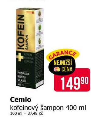 Cemio kofeinový šampon 400 ml