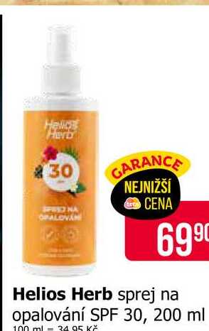 Helios Herb sprej na opalování SPF 30, 200 ml 