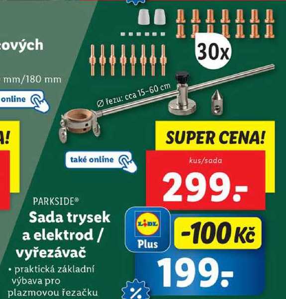 Sada trysek a elektrod/vyřezávač 