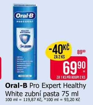 Oral-B Pro Expert Healthy White zubní pasta 75 ml