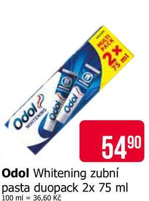 Odol Whitening zubní pasta duopack 2x 75 ml 