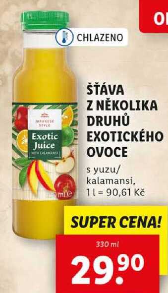 ŠŤÁVA Z NĚKOLIKA DRUHŮ EXOTICKÉHO OVOCE, 330 ml