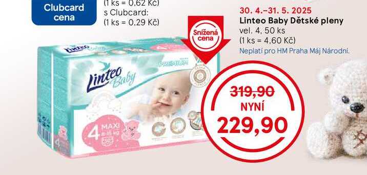 Linteo Baby Dětské pleny vel. 4, 50 ks 