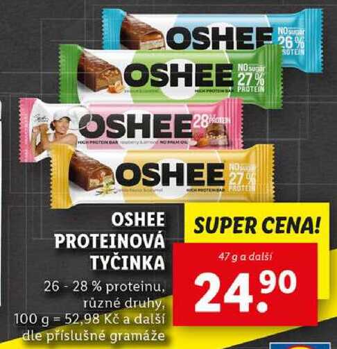 OSHEE PROTEINOVÁ TYČINKA, 47 g a další 