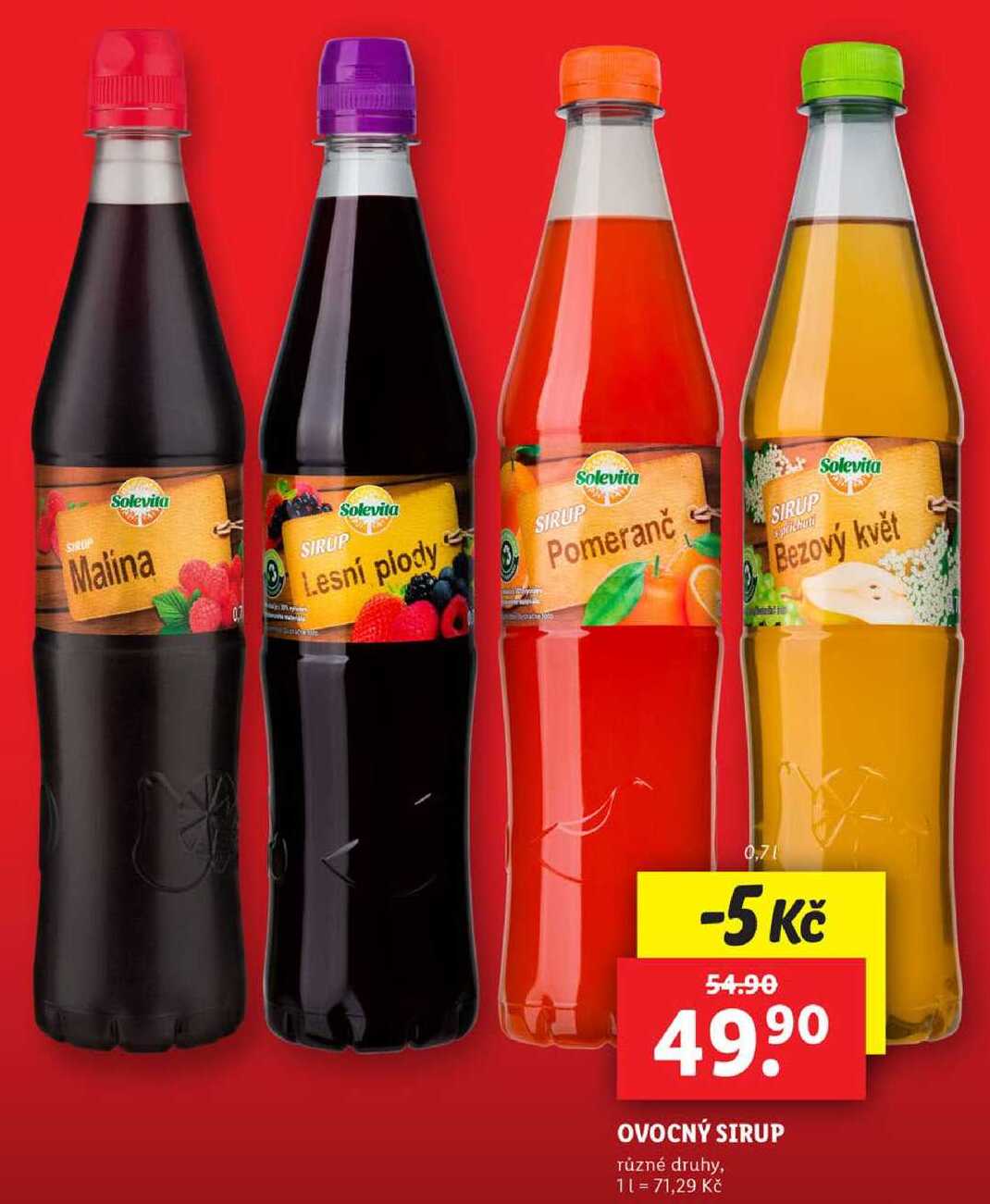 OVOCNÝ SIRUP, 0,7 l