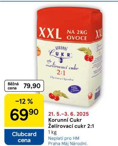 Korunní Cukr Želírovací cukr 2:1, 1 kg  