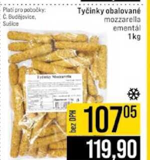 Tyčinky obalované mozzarella ementál 1kg