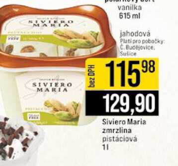 Siviero Maria zmrzlina pistáciová 1l 