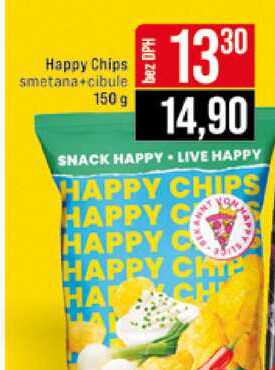 Happy Chips smetana+cibule 150 g 