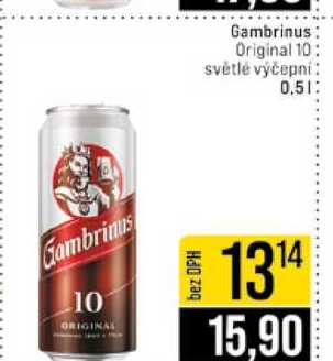 Gambrinus Original 10 světlé výčepní 0.5l