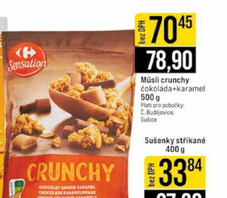Müsli crunchy čokoláda+karamel 500 g 