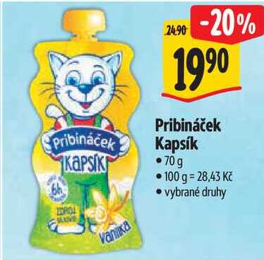 Pribináček Kapsík, 70 g