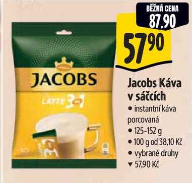Jacobs Káva v sáčcích, 125-152 g