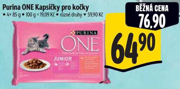 Purina ONE Kapsičky pro kočky, 4x 85 g