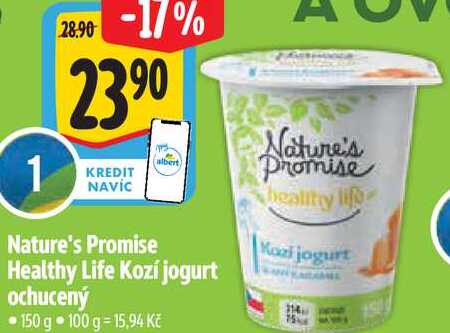 Nature's Promise Healthy Life Kozí jogurt ochucený, 150 g 