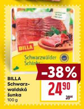 BILLA Schwarzwaldská šunka 100g