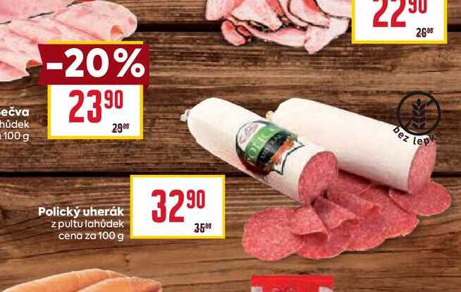 Polický uherák z pultu lahůdek cena za 100g
