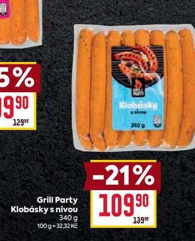 Grill Party Klobásky s nivou 340 g 