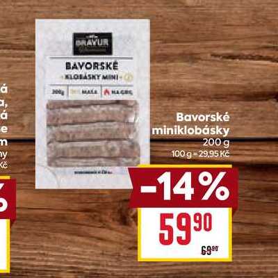 Bavorské miniklobásky 200 g 