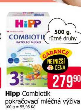 Hipp Combiotik pokračovací mléčná výživa 500g