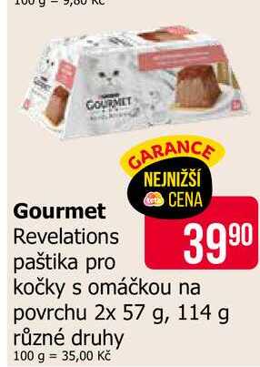 Gourmet Revelations paštika pro kočky s omáčkou na povrchu 2x 57 g, 114 g 