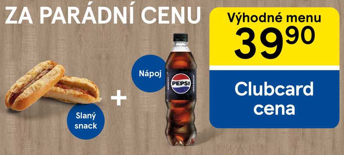 Výhodné menu Slaný snack + Nápoj  