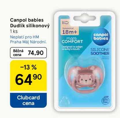 Canpol babies Dudlík silikonový, 1 ks 