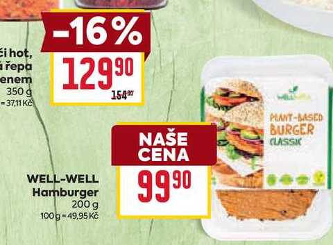 WELL-WELL Hamburger 200 g