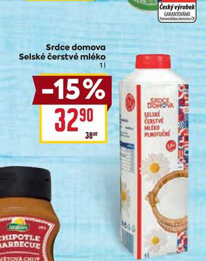 Srdce domova Selské čerstvé mléko 1l