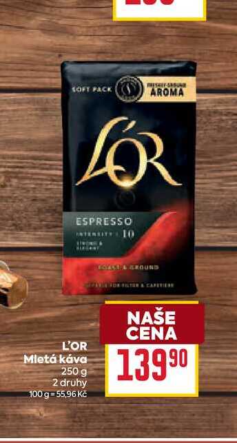 L'OR Mletá káva 250 g