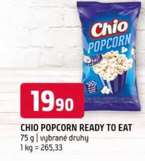 Chio popcorn ready to eat 75 g vybrané druhy