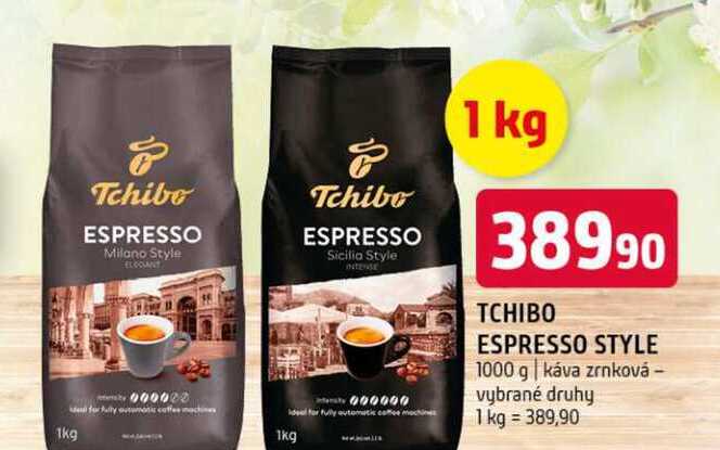Tchibo espresso style 1000 g káva zrnková vybrané druhy 