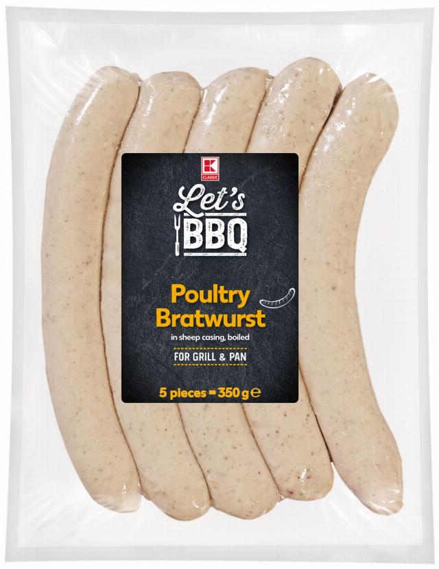 K-Classic Let’s BBQ Drůbeží grilovací klobásky