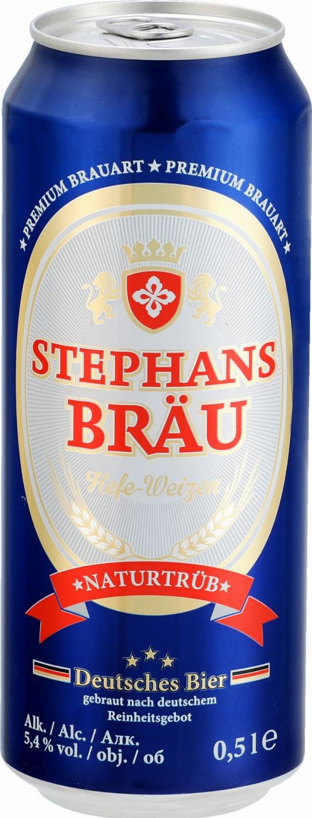 Stephansbräu Hefeweizen Pivo světlý pšen. nefiltr. ležák