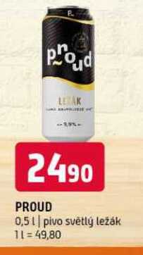Proud světlý ležák 0,5 l