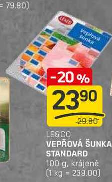VEPŘOVÁ ŠUNKA STANDARD 100 g