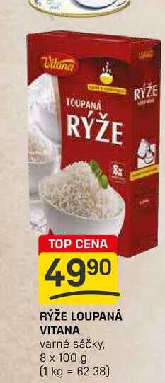 RÝŽE LOUPANÁ VITANA varné sáčky 8 x 100 g 