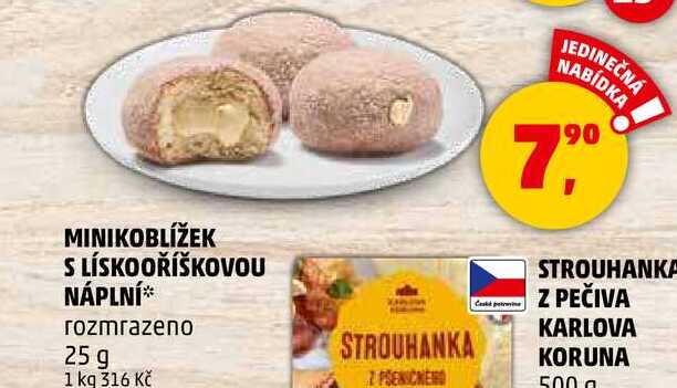 MINIKOBLÍŽEK S LÍSKOOŘÍŠKOVOU NÁPLNÍ, 25 g