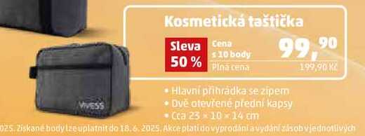 Kosmetická taštička, Cca 23 × 10x 14 cm  