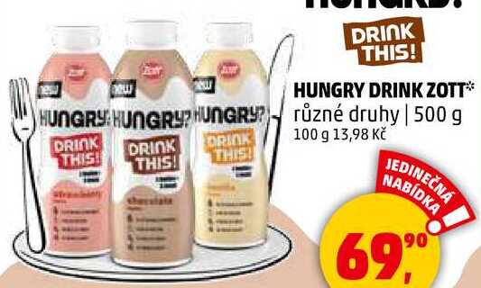 HUNGRY DRINK ZOOT různé druhy, 500 g 