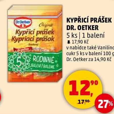 DR. OETKER kypřící prášek, 5 ks 