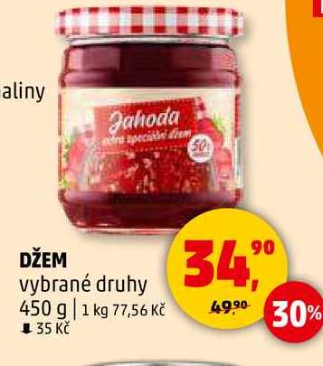 DŽEM vybrané druhy, 450 g