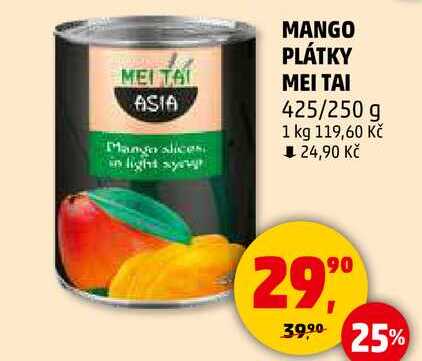 MANGO PLÁTKY MEI TAI, 425/250 g 