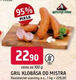 GRIL KLOBÁSA OD MISTRA 100g