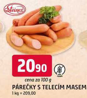 PÁREČKY S TELECÍM MASEM 100 g