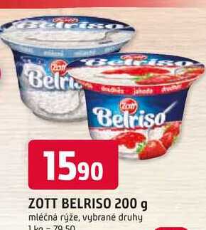 Zott Belriso mléčná rýže různé příchutě 200g