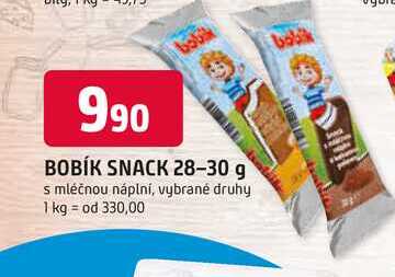 BOBÍK SNACK 28-30 g s mléčnou náplní