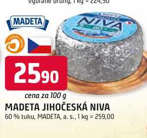 MADETA JIHOČESKÁ NIVA 60% tuku, 100g
